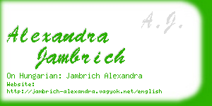 alexandra jambrich business card